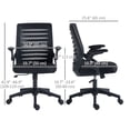 thumbnail image 3 of Vinsetto Mesh Office Chair with Lumbar Back Support and Flip-Up Armrests, 3 of 10