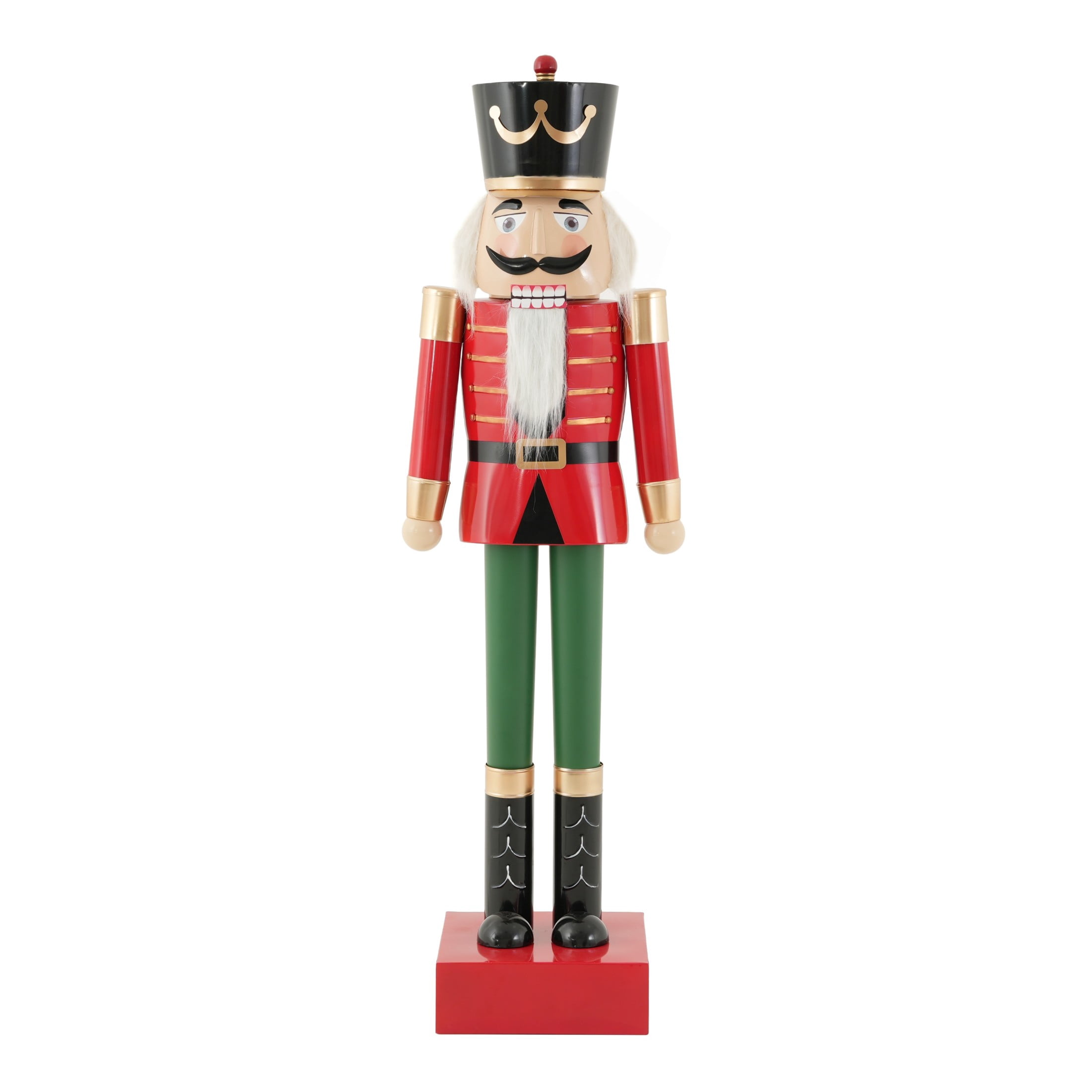 Christopher Knight Home 63" Large Iron Nutcracker Christmas Decor, Standing Soldier Holiday Ornament