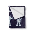 thumbnail image 2 of Science Party Soft Flannel Fleece Blanket, Continuous Pattern Astronauts Sketch Dancing and Posing on Space, Cozy Plush for Indoor and Outdoor Use, 60" x 80", Indigo Blue and White, by Ambesonne, 2 of 6