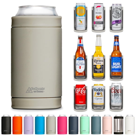 Enfriador de Latas Aislado DUALIE 3 en 1 Universal 355 ml Gris Neblina