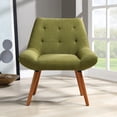 thumbnail image 2 of OSP Home Furnishings Calico Fabric Accent Chair with Amber Legs in in Green, 2 of 7
