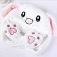 thumbnail image 4 of POINTERTECK Rabbit Hat Ear Moving Jumping Hat Funny Bunny Plush Hat Cap for Women Girls, Easter Cosplay Party Holiday Hat White, 4 of 7