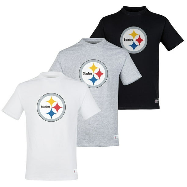 NFL Paquete de 3 Playeras Pittsburgh Steelers para Hombre, Talla Grande