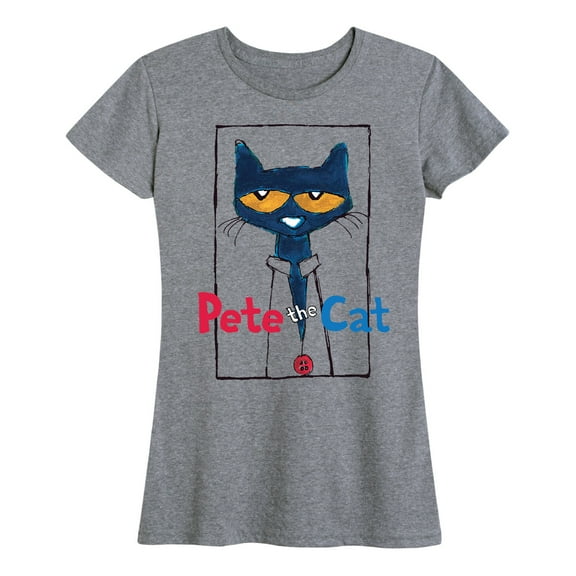 Pete The Cat - Framed W Button - Women's Short Sleeve Graphic T-Shirt