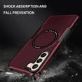 thumbnail image 2 of Magnetic Phone Case for Samsung Galaxy S22 Compatible with Magsafe, Military-Grade Shockproof Protective Case with Built-in Magnet Circle for Samsung Galaxy S22, MS Claret, 2 of 18