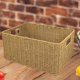 thumbnail image 5 of Cesta imitación ratán para almacenamiento, cesta para aperitivos, organizador rectangular decorativo, contenedor almacenamiento para estante, L, 5 of 7