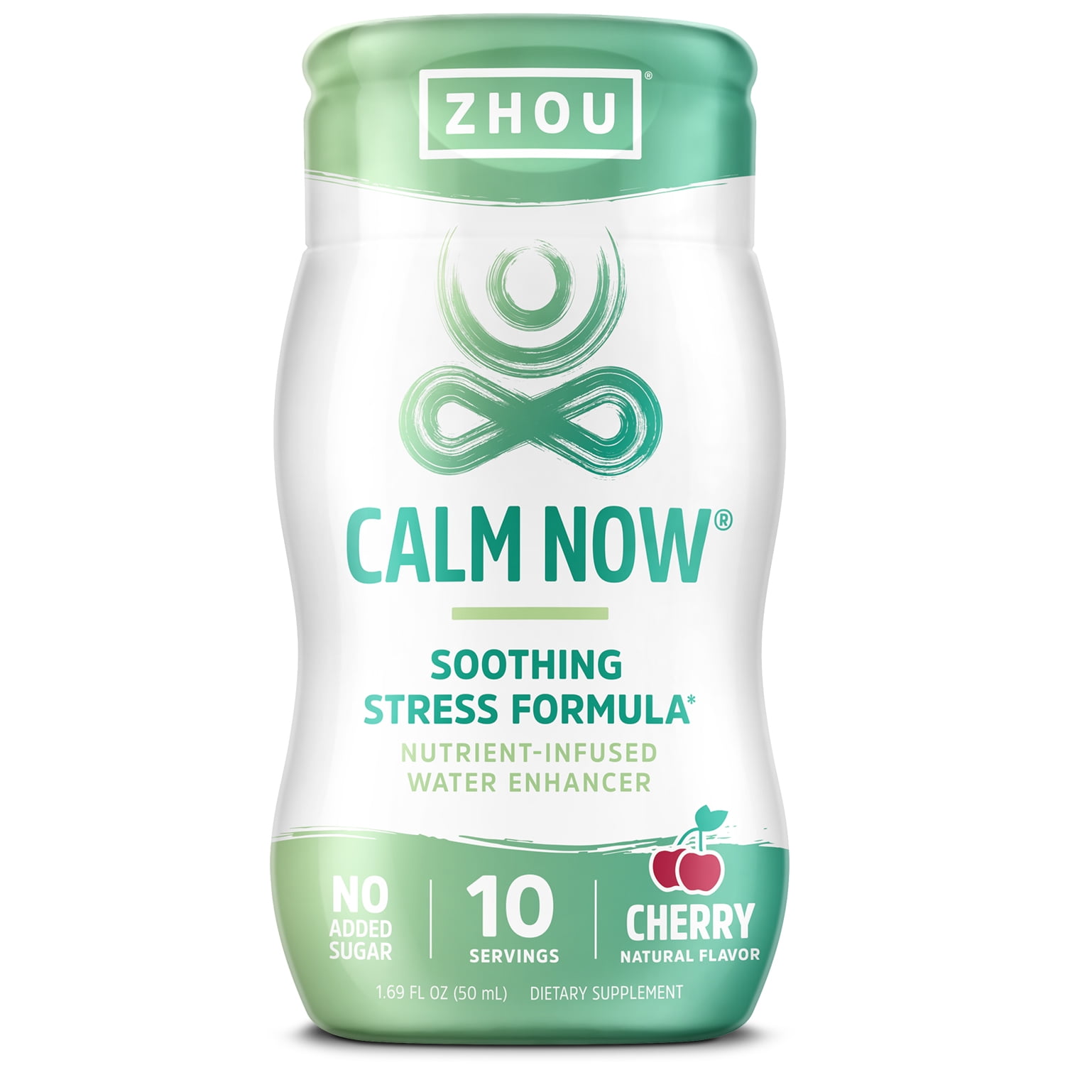 ZHOU Calm Now Calming Liquid Drink Mix, Cherry Flavor, 1.69 fl oz, 10 Servings