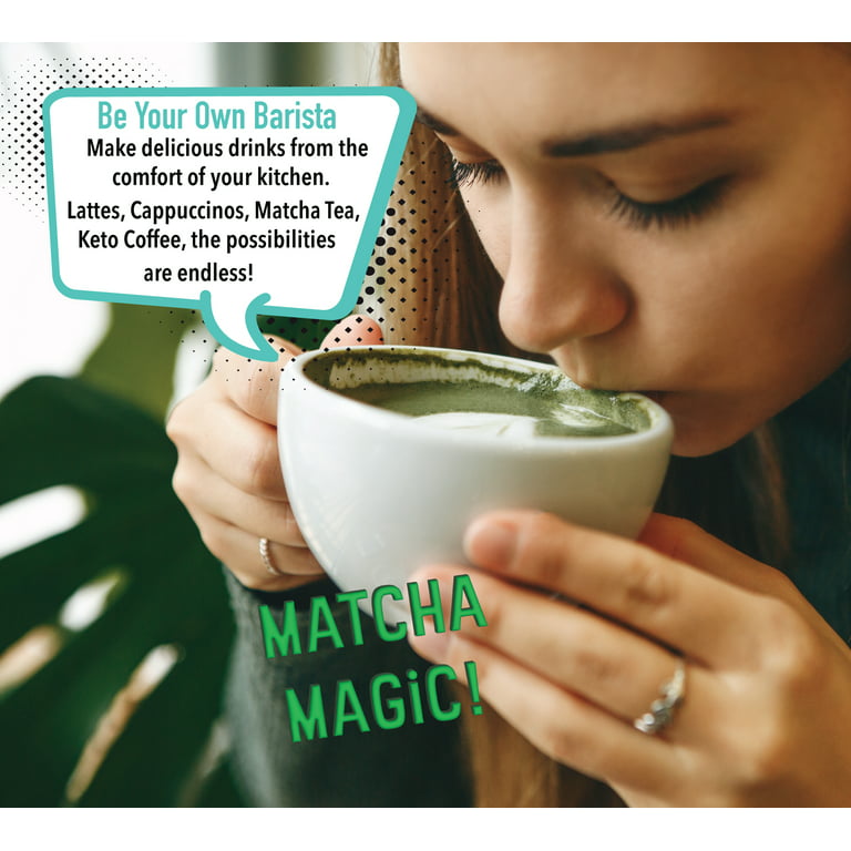 Elementi Matcha Whisk - Matcha Mixer - Handheld Matcha Blender - Matcha  Frother (Emerald Green)