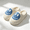 White & Blue, variant on Platform Smile Face Slippers Retro Happy Face House Slippers for Women & Men Comfy Warm Plush Slippers Slip On House Shoes Memory Foam Fuzzy Slippers