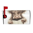 thumbnail image 2 of Lsque Relaxed Cute Cow Reading Mailbox Cover Standard Size ,Magnetic Mailbox Covers Post Wraps Letter Box Cover -25.5x21 in, 2 of 9