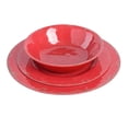 thumbnail image 3 of Juego de vajilla Gibson Home Mauna de plástico melamínico, 12 piezas, rojo, 3 of 6
