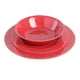 thumbnail image 3 of Juego de vajilla Gibson Home Mauna de plástico melamínico, 12 piezas, rojo, 3 of 6