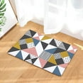 thumbnail image 3 of Colorful Geometric Triangle Doormat Non-Slip Printed Soft Flannel Carpet Decor Nordic Style Floor Door Mat for Hallway 50x80cm, 3 of 6