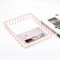 thumbnail image 3 of Metal Storage Iron A4 Paper Storage Basket Elegant Desk Organizer Decorative Basket New, 3 of 5