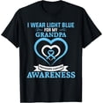 thumbnail image 1 of Sensibilisation au Cancer de la Prostate Je Porte du Bleu Pâle pour Mon Grand-Papa T-Shirt, 1 of 4