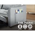 thumbnail image 7 of Howcool 55" 3 in 1 Convertible Sleeper Sofa Bed, Pull Out Loveseat Couch with Storage Pocket,Light grey, 7 of 7
