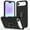 Black, variant on for iPhone Air Case with Ring Stand, 360° Rotatable Ring Holder Magnetic Kickstand, 2-Layer Heavy Duty Shockproof Rugged Hybrid Hard PC Soft Rubber Case for iPhone Air, Purple