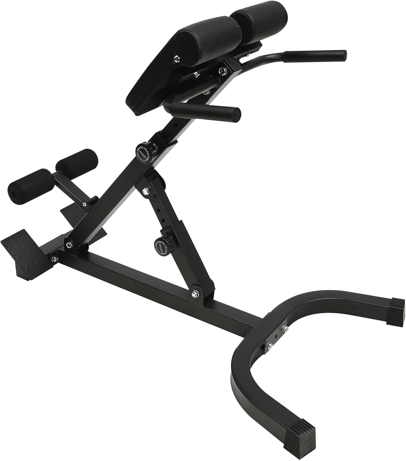 Roman Chair Back Extension Machine, Foldable 5 Position Sit up, Hyperextension Back Strength Exercise Bench 330 lbs, Muscles Exercise Equipment for Home Workout Gym Fitness Equipment