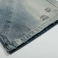 thumbnail image 4 of VNKIDY Women's Casual Pants Summer Distressed Denim Bermuda Shorts High Waisted Capri Pants With Extreme Ripped Details For Casual Daily Wear Soft Jean Shorts, 4 of 9