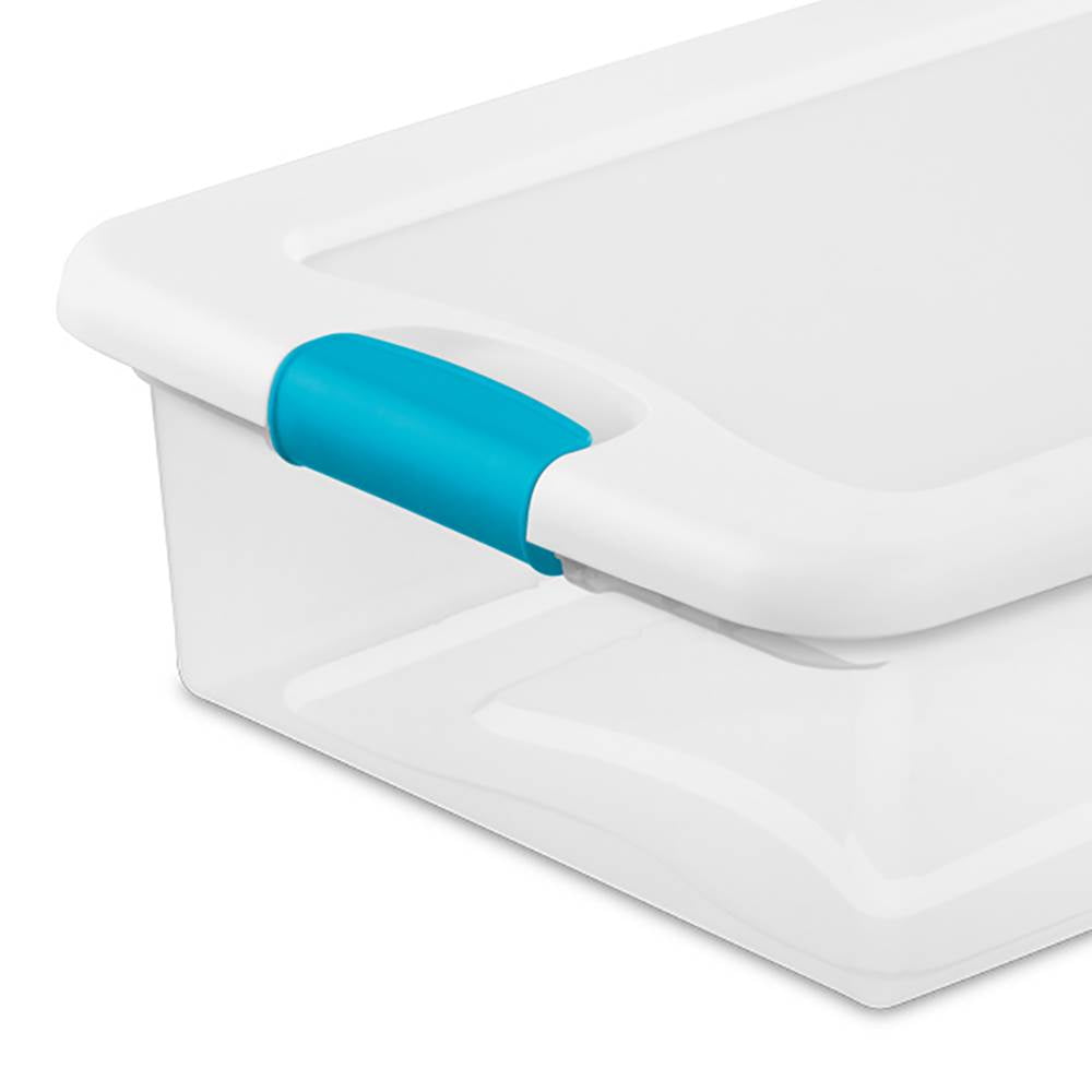 Sterilite 32 Quart Clear Plastic Stackable Storage Box Container (6