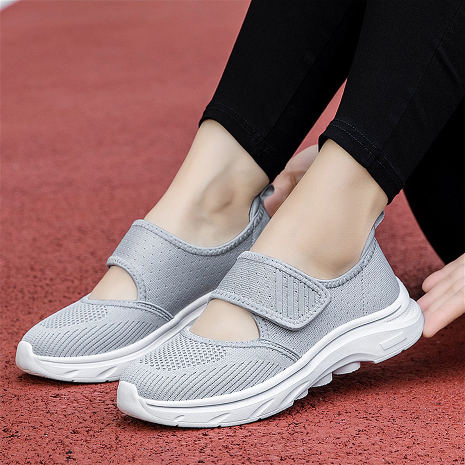 Blphud Sneakers Summer Shoes for Women 2024 Women's Casual Work Shoes Summer  Hollow Loose Mother Shoes Women Soft Sole Light Breathable Old Shoes Casual Shoes  Women Travel Shoes Grey 41 - Walmart.com