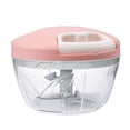 thumbnail image 1 of Manual Garlic Grinder Chopper Meat Cutter , Hand Pull Chop Chopper Manual Food Processor by KAUKKO (Pink-S), 1 of 4