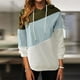 thumbnail image 3 of Patchwork Con Capucha Suelta Top Manga Larga Con Cordón Mujer Sudadera Con Capucha Para Otoño Invierno Gris Claro L, 3 of 6