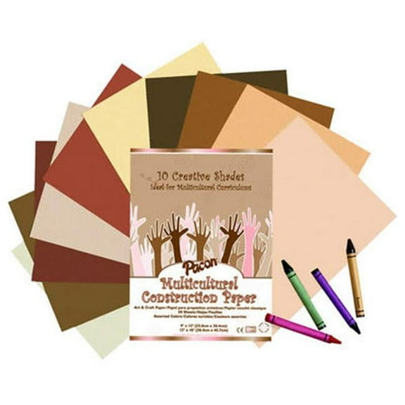 Pacon 3670R Multicultural Construction Paper- 12 X 18