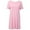 Pink, variant on Women's Nightgown Super Soft Modal Sleepwear Nightshirt Short-sleeved Nightdress comes with Chest Pads Solid Color Pajamas Dress Loungewear,Pink S-2XL