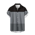 thumbnail image 2 of Wavsuf Mens Shirts Short Sleeve t Shirts Summer V-neck Gray T-Shirts Size L, 2 of 4