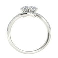 thumbnail image 3 of Mauli Jewels Engagement Rings for Women 1.25 Carat Two Stone Diamond Engagement Ring in 4 Prong-Setting14k White Gold, 3 of 6