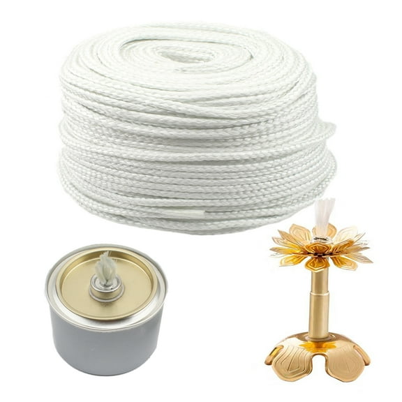 Replacement White Fiberglass Wick Holders Oil Candle Wicks 2mm Width 10 meters length Wicks for DIY Oil Lamps Craft Candle Making Supplies
