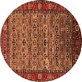thumbnail image 1 of Ahgly Company Indoor Round Oriental Orange Industrial Area Rugs, 3' Round, 1 of 4