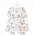 thumbnail image 2 of Hudson Baby Infant and Toddler Girl Quilted Cotton Long-Sleeve Dress and Leggings 2pc Set, Winter Forest, 2 Toddler, 2 of 2