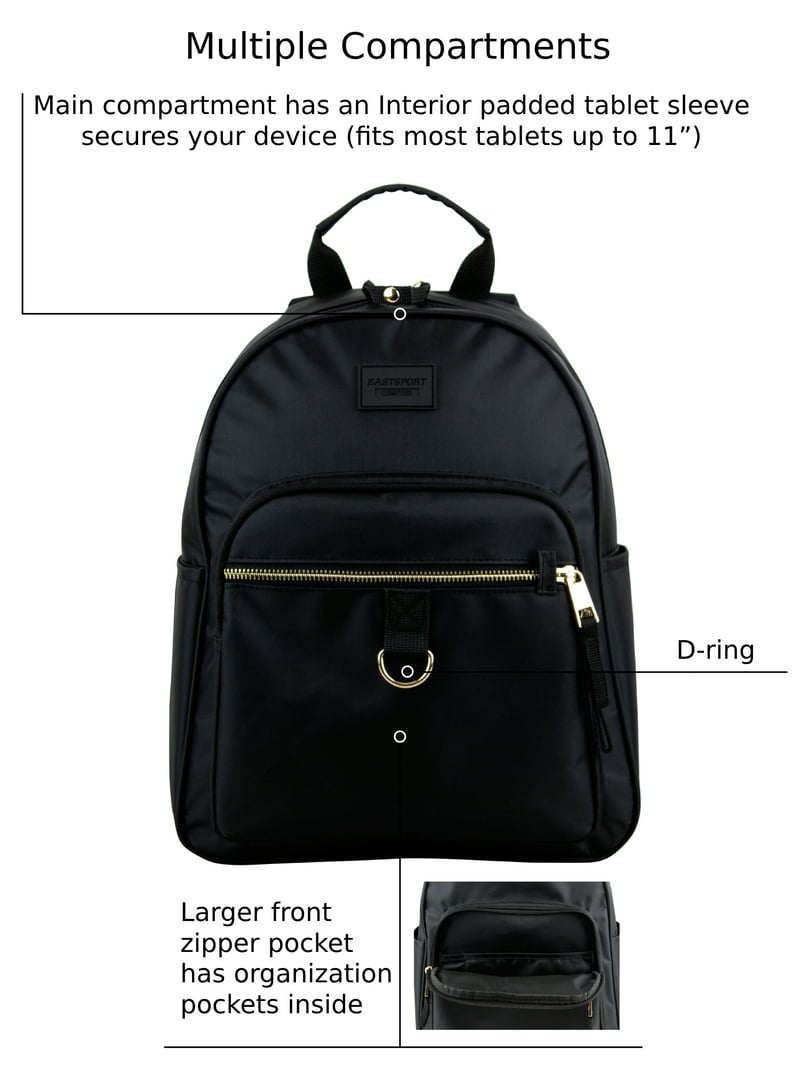 Eastsport Lauren Mini Backpack, Black