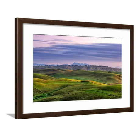 Magical Morning Hills, Marin County Landscape, Bay Area Framed Print Wall Art By Vincent