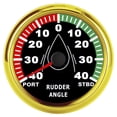 thumbnail image 3 of Marine Rudder Angle Indicator Gauge, Rudder Angle Gauge Red Backlight with Reverse Connection  for Vessel Yacht for Boat Black Dial Silver Cover,White Dial Silver Cover,Black Dial, 3 of 8