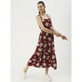 thumbnail image 2 of DressBerry Women’s Printed Viscose Rayon Dress Square Neck Sleeveless Calf Length Regular Wear Light Weighted Casual Summer Long Dress, 2 of 7