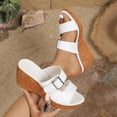 thumbnail image 4 of DAFEI Sandales Compensées pour Femmes Sandales Compensées à Plateforme Sandales Compensées à Bout Ouvert Femmes Chaussures d'Été Décontractées et Habillées, 4 of 8