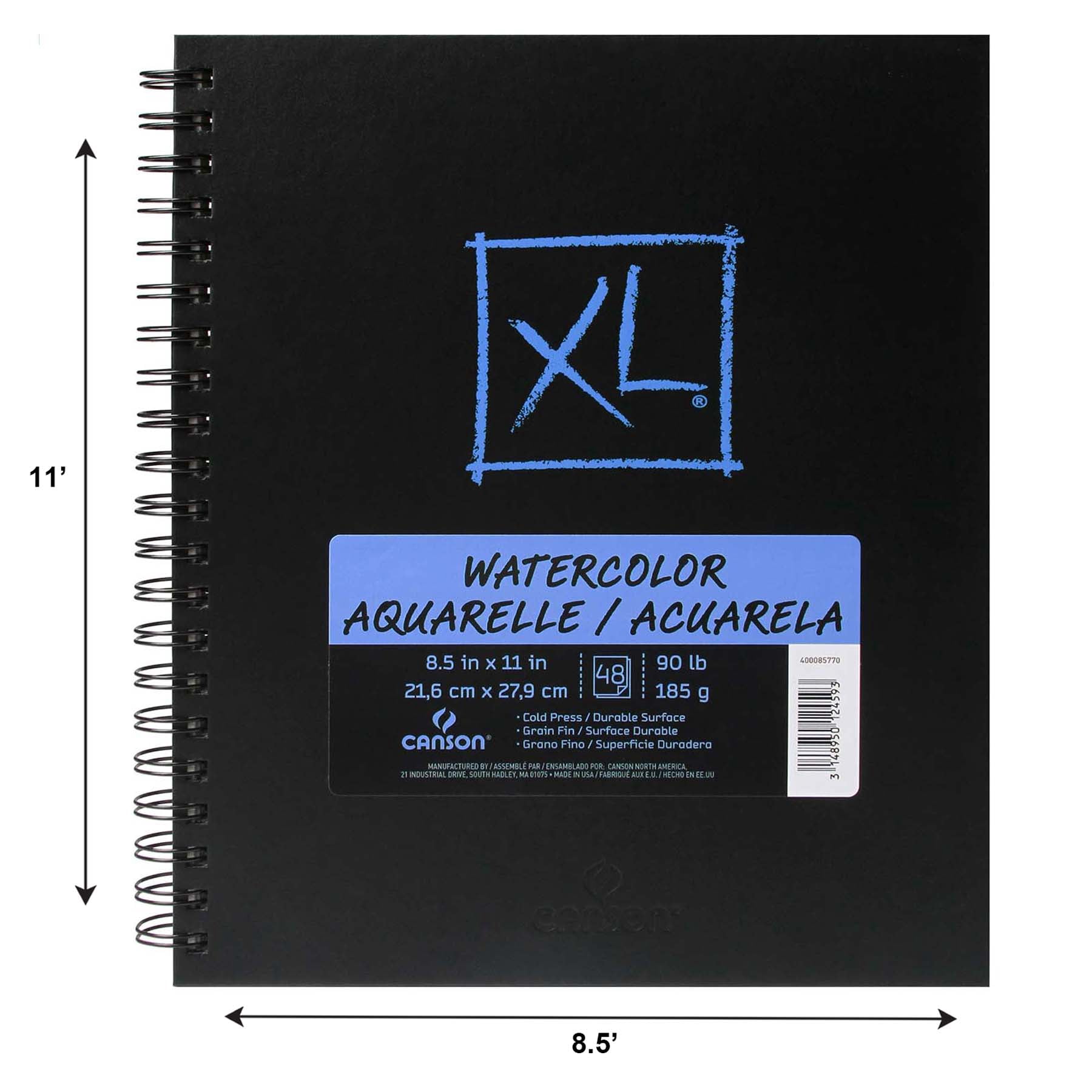 Canson XL Watercolor Book, 48 Sheets, 8.5" x 11"