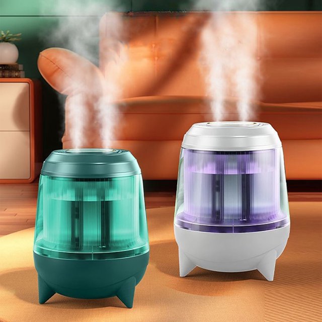 Fiudx Humidificador Usb de Gran Capacidad de 3,5 L, Control de Niebla Ajustable, Luz Nocturna Led de Colores, Tecnología de Niebla Fría Silenciosa, Ideal para Oficina, Dormitorio, Sala de Estar, Blan