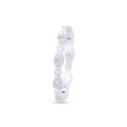 thumbnail image 2 of AFFY 14K White Gold Over Sterling Silver Round Cut White Natural Diamond Eternity Wedding Band Ring (0.2 Cttw, I-J Color, I2-I3 Clarity), Ring Size-5.5, 2 of 5