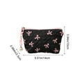 thumbnail image 3 of Aodebiao Makeup Bag for Purse Bow Makeup Pouch Cute Cosmetic Pouch for Women Portable Mini Cosmetic Bag Travel Mini Makeup Bag For Lipstick Keys Bank Cards, 3 of 6