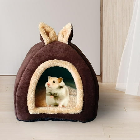Gazechimp Guinea Pig Bed Warm Guinea Pig Hideout Cozy Small Animal House Bedding for Hamster Ferret Hedgehog Rat Chinchilla Small Animal Pet Cage Accessories Supplies
