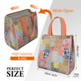 thumbnail image 3 of Pioneer Flower Floral Print Pattern Insulated Lunch Bag for Women & Adults,Large Portable Soft Cooler Lunch Bag,Thermal Food Storage Tote with Pearl Cotton,8.66L,8.75x5.75x9.5 Inch, 3 of 6