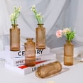 thumbnail image 5 of Bocaoying 12 Pack Vintage Glass Mini Bud Vase, Small Flower Vase in Bulk, Vertical Stripes Bottles Ribbed, Clear Vases for Flower, Centerpiece Decorative Vases for Home Wedding Bridal, 5 of 7