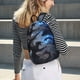 thumbnail image 5 of Disketp Black And Blue Lightning Dragon print Canvas Backpack Lightweight Travel Daypack Student Rucksack Laptop Backpack-Medium, 5 of 5