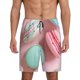 thumbnail image 1 of Balery Pastel Macarons Delight Pantalones cortos de pijama de punto de algodón para hombre con cinturilla y bolsillos-Large, 1 of 6