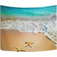 thumbnail image 2 of Seaside Beach Tapestry Wall Hanging Tapestries Happy Colorful Hippie Psychedelic Art Polyester Carpet Wall Decorative for Living Room Bedroom 60x40inch, 2 of 7