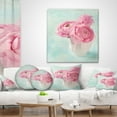 thumbnail image 4 of Designart Pink Ranunculus Flowers in Vase - Floral Throw Pillow - 16x16, 4 of 5
